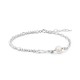 Infinity Pearl Beaded Silver Bracelet