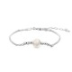 Double Chain Pearl Silver Bracelet