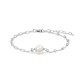 Mix Chain Pearl Silver Bracelet