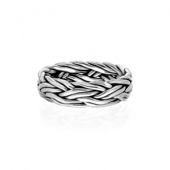 Ikat Silver Ring