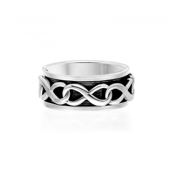 Infinity Spinner Silver Ring