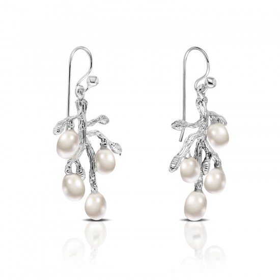 Branca Pearl Silver Earrings