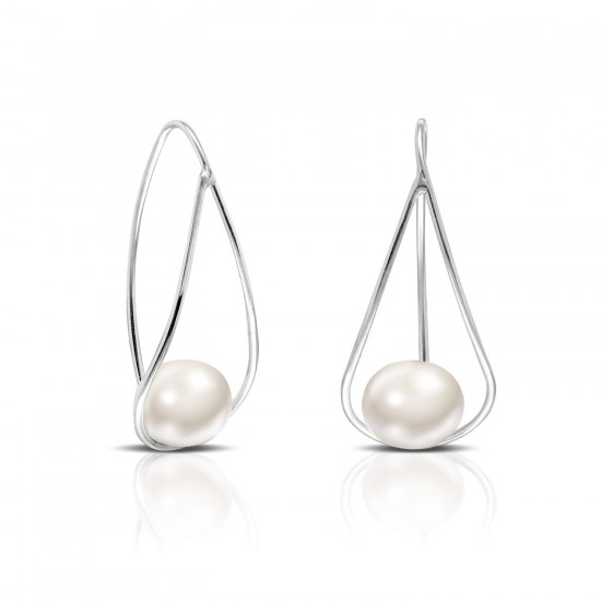 Fav Pearl Silver Earrings