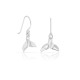 Whale Tail Silver Earrings