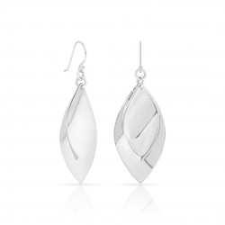Leaf Drop Silver Earrings