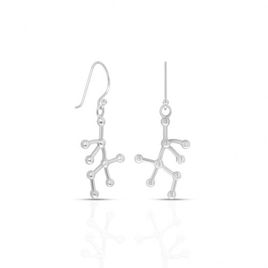 Molecule Silver Earrings