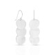 Triple Hanging Coin Silver Earrings