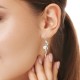 Snake Pearl Silver Earrings