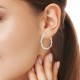 Small Twisted Silver Earrings