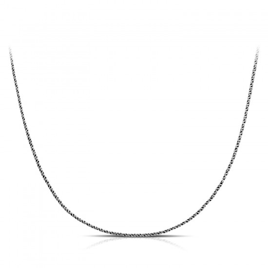 Rope Chain Silver Necklace