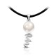 Serpentine Pearl Silver Pendant