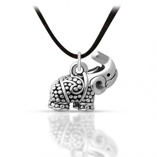 Army Elephant Silver Pendant