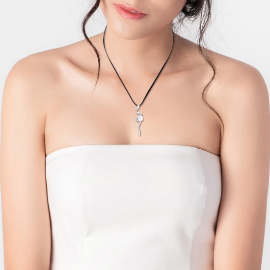 Snake Pearl Silver Pendant