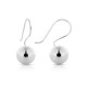 Large Ball Drop Silver Earrings