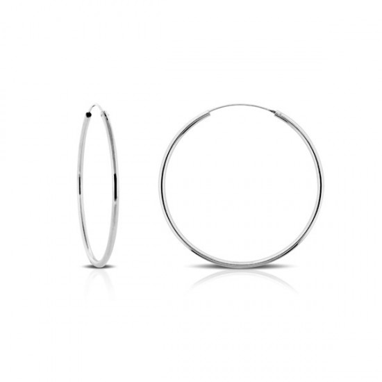 Large Hoop Silver Earrings