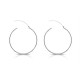 Large Hoop Silver Earrings