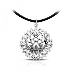 Lotus Flower Silver Pendant Lotus Flower Silver Pendant