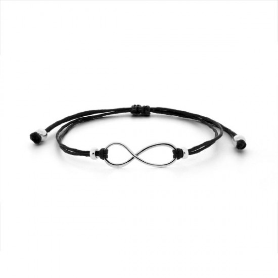 Silver Infinity Adjustable String Bracelet