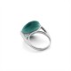 Green Cat Eye Silver Ring 