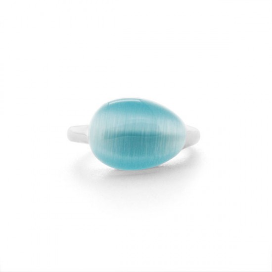 Cincin Perak Cat Eye Turquoise