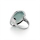 King Green Cat Eye Silver Ring