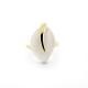 Nude Yellow Cat Eye Gold Plated Silver Ring 