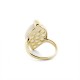 Cincin Perak Berlapis Emas Nude Yellow Cat Eye