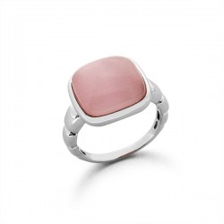 Cincin Perak Cat Eye Square Pink Cincin Perak Cat Eye Square Pink