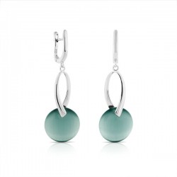 Anting Perak Cat Eye Green Anting Perak Cat Eye Green