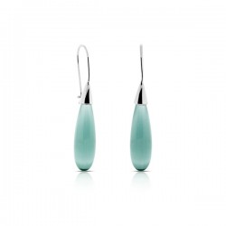 Anting Perak Cat Eye Drop Green Anting Perak Cat Eye Drop Green