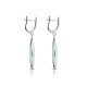 King Green Cat Eye Drop Silver Earrings