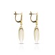 Nude Yellow Cat Eye Gold Plated Silver Earrings