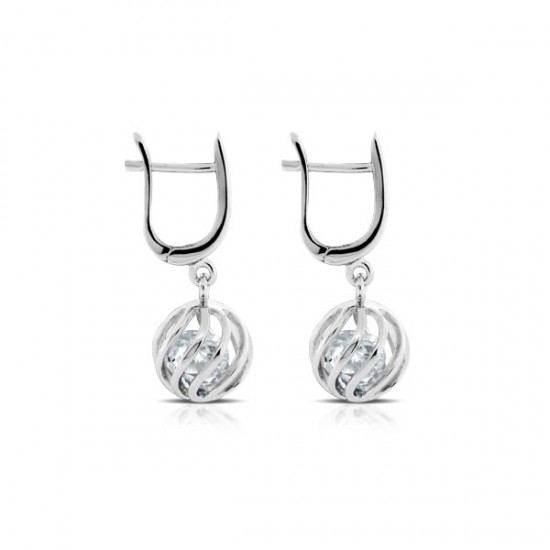 Dunia Zircon Silver Earrings