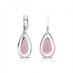 Anting Perak Cat Eye Drop Pink Anting Perak Cat Eye Drop Pink