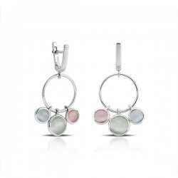 Bubbles Cat Eye Silver Earrings 