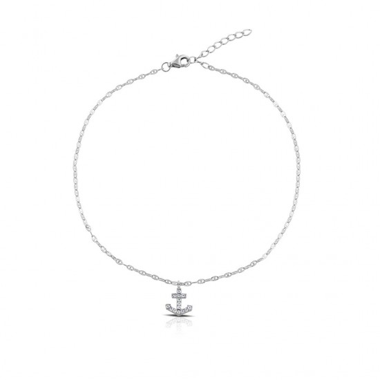 Sailor Zircon Silver Anklet