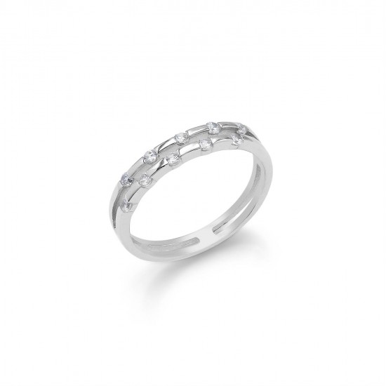 Beth Zircon Silver Ring 