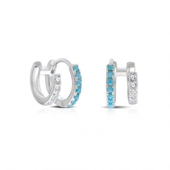 Fusi Zircon Silver Earrings