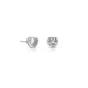 Sweetheart Zircon Silver Earrings