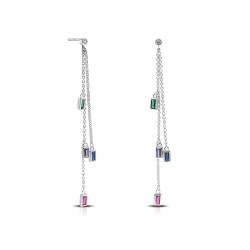 Rainbow Zircon Silver Earrings Rainbow Zircon Silver Earrings