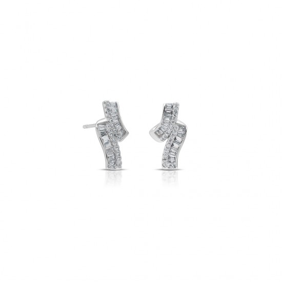 Pita Zircon Silver Earrings