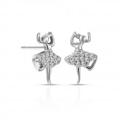 Balerina Zircon Silver Earrings Balerina Zircon Silver Earrings