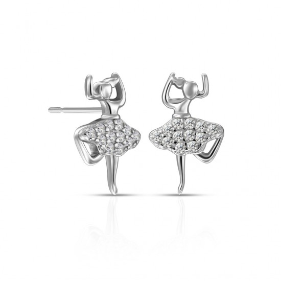 Balerina Zircon Silver Earrings Balerina Zircon Silver Earrings