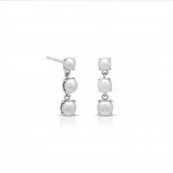 Anting Perak Mutiara Hanging Three