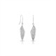 Leaf Zircon Silver Earrings
