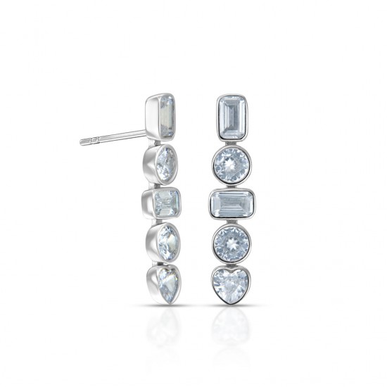 Anting Perak Zirkon Mix Shape