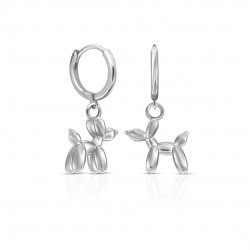 Mini Balloon Dog Silver Earrings Mini Balloon Dog Silver Earrings