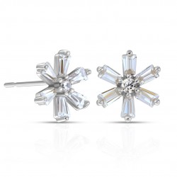 Flowi Zircon Silver Earrings Flowi Zircon Silver Earrings