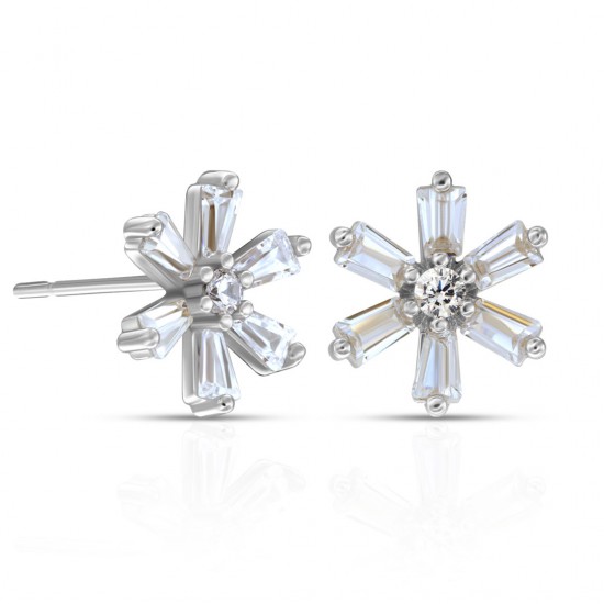 Flowi Zircon Silver Earrings Flowi Zircon Silver Earrings