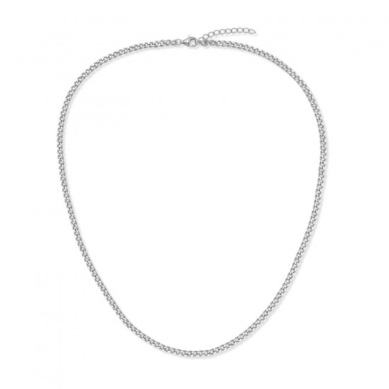 Cuban Chain Silver Necklace